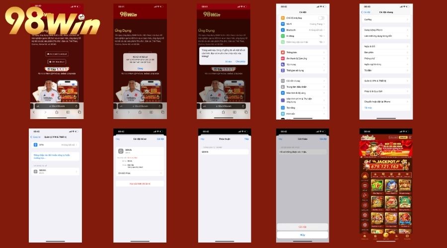 Tải app 98WIN về iOS có chút khác biệt với Android